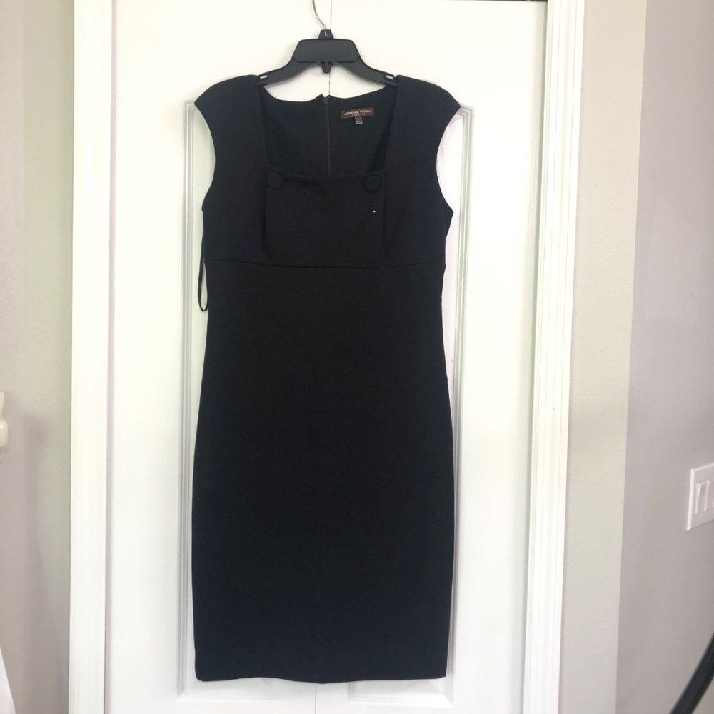 Adrienne Vittadini womens knee length Career dress black 8 officecore